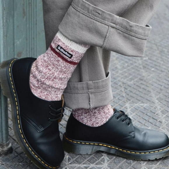 Dr. Martens Other - NWT Men's Dr. Martens Marl Burgundy and Cream Casual Socks